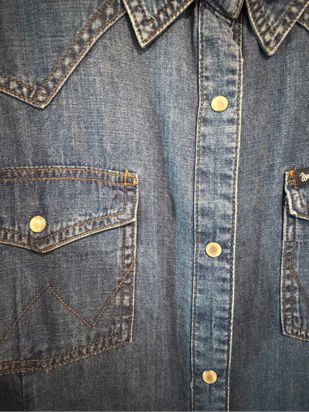 Wrangler Blue Denim Midi Shirt Dress - Picture 5 of 8